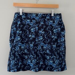 J. Jill Blue‎ Floral Mini Skort